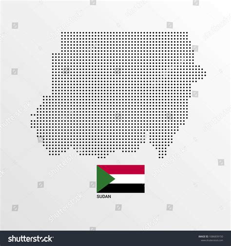 Sudan Map Design With Flag And Light Background Royalty Free Stock