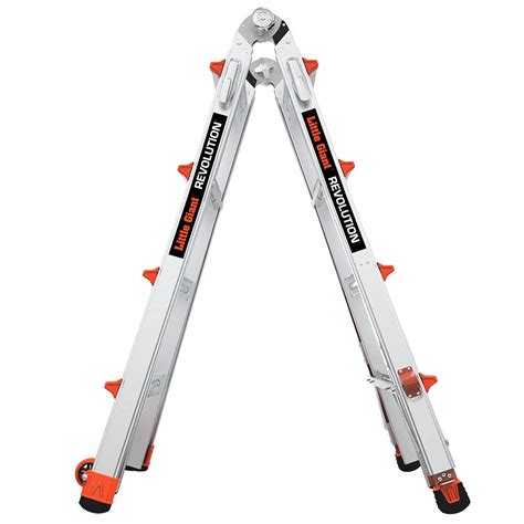 Little Giant Ladders Revolution With Ratchet Levelers M17 17 Ft Multi Position Ladder