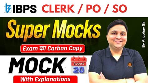 IBPS Clerk SO PO 2024 English SBI PO Clerk 2024 Supermocks