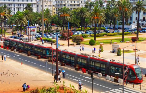 A Tramway Arrives In Casablanca