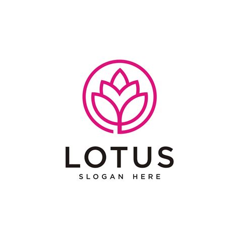 Lotus Flower Logo Vector Design Masterbundles