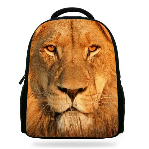 14inch Cute Animals School Backpacks Girls Infantil Bag Cool Lion