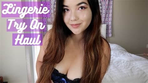 Lingerie Try On Haul Feat Adore Me Youtube