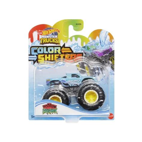 Masina Hot Wheels Mattel Plastic Monster Trucks Podium Grasher Isi