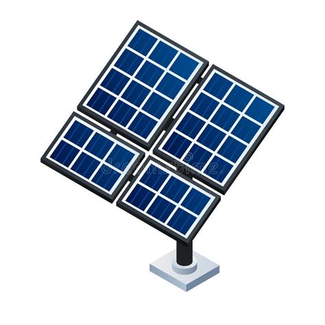 Icono Del Panel Solar Estilo Isom Trico Ilustraci N Del Vector