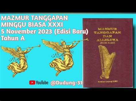 Mazmur Tanggapan Minggu Biasa Xxxi November Edisi Baru Tahun