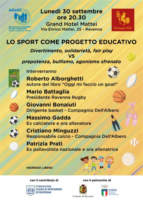 Lo Sport Come Progetto Educativo Incontro A Ravenna