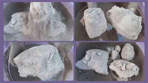 Reused Pure Cement Whole Crumbling Crushing In Water AK ASMR KA