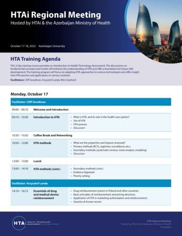 Htai Regional Meeting Azerbaijan Full Program Health Technology