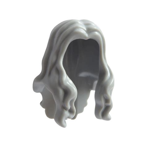 LEGO Medium Stone Gray Wavy Long Hair With Parting 33461 95225