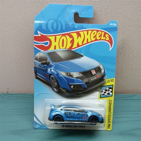 Hot Wheels HONDA CIVIC TYPE R Blue Bisimoto Shopee Malaysia
