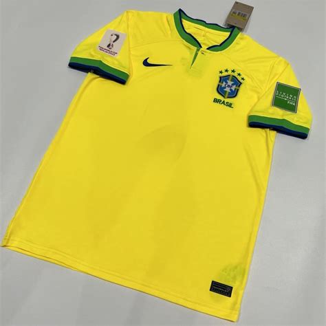 Jersey Brasil Home World Cup Qatar Copa Del Mundo Ropa Parche