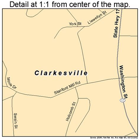 Clarkesville Georgia Street Map 1316460