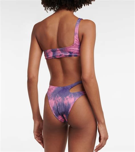 Tie Dye Cutout Bikini In Purple Off White Mytheresa