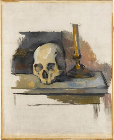 Paul Cézanne Still Life with Skull and Candleholder