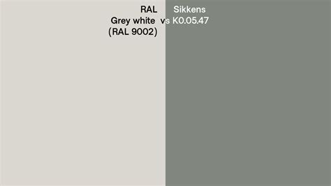 RAL Grey White RAL 9002 Vs Sikkens K0 05 47 Side By Side Comparison