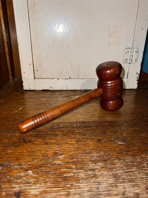 Vintage Wooden Gavel Wood Gavel Judge S Gavel Auctioneer Wood Mallet