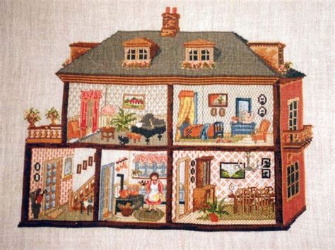 Images About Cross Stitch Dollhouse On Pinterest Patrones