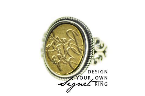 Bespoke Custom Design Your Own Oval Signet Wax Seal Intaglio Ring Backtozero