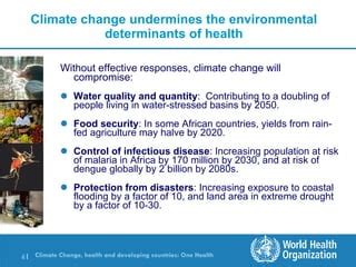 Climate Change and Health in Developing Countries: overcoming challenges and barriers | PPT