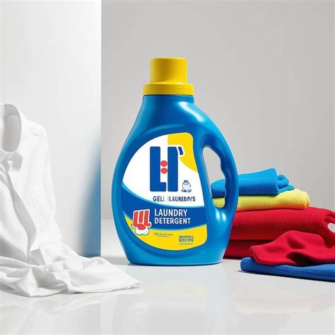 Gel Or Liquid Laundry Detergent Advertising Illustration Premium AI