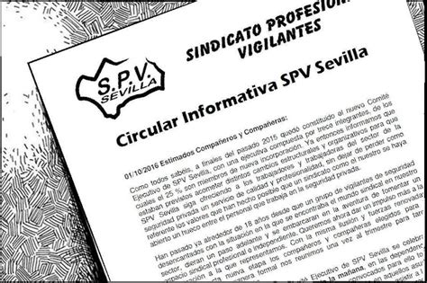 Sindicato Profesional De Vigilantes Sevilla Circular Informativa SPV