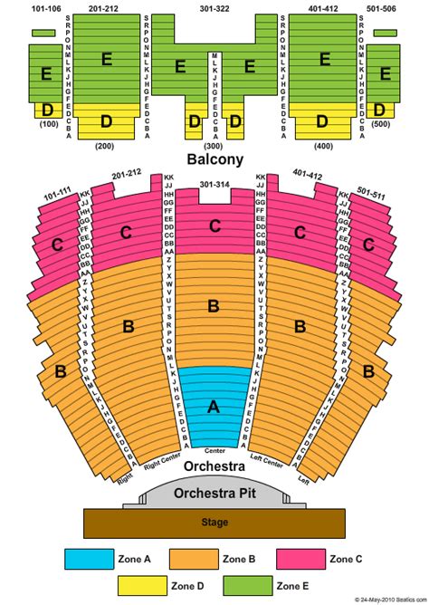 Centennial Hall Seating Map