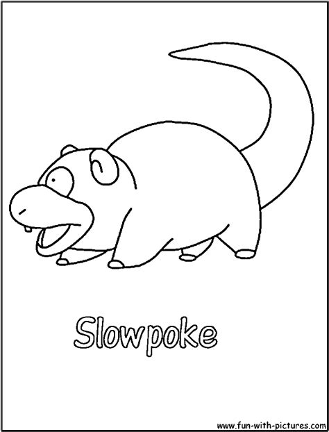 Slowpoke Coloring Page