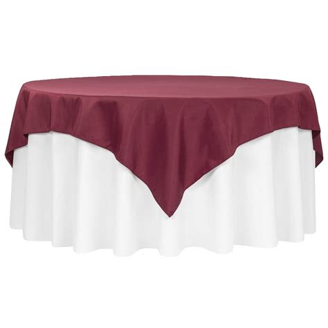 Polyester Square 72" Overlay/Tablecloth - Burgundy– CV Linens