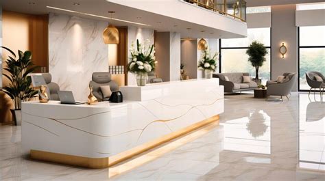 Premium Photo Opulent Hotel Lobby With Modern Design Elegant