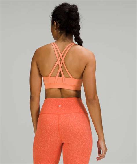 Lululemon Energy Bra Medium Support Bd Cups Pink Peony Lulu Fanatics