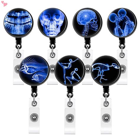 Halloween Badge Reel Retractable X Ray Radiology Tech Badge Holder