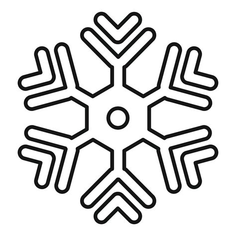 Shape Snowflake Icon Outline Style Vector Art At Vecteezy