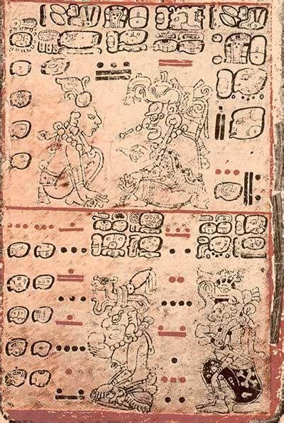 Codice Dresde Pag Escritura Maya Libros Mayas Libro De Mormon