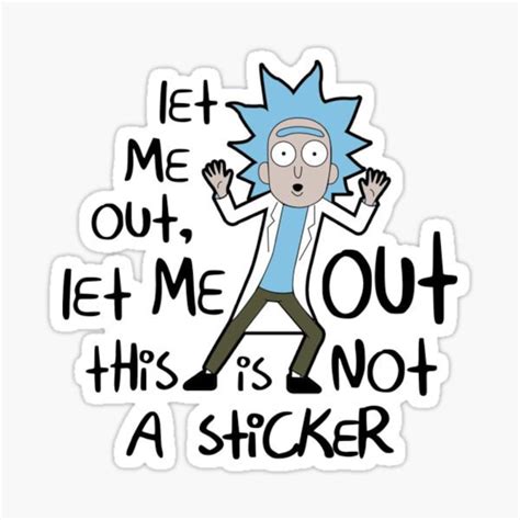 Rick And Morty Vinyl Decal Laptop Decal Stickers Rick Etsy