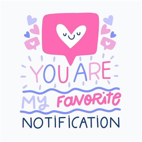 Free Vector You Are My Favorite Notification Lettering