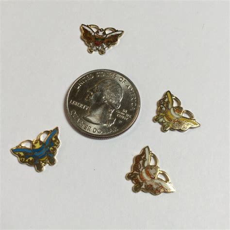 Vintage Enameled Butterfly Charms Pc Mixed Lot Etsy Hong Kong