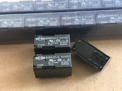 845HN-2C-C-12VDC Power Relay 8A 277VAC 8 Pins x 10pcs | eBay