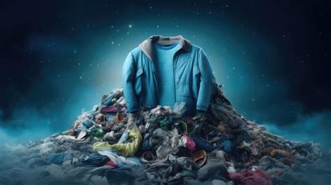 Premium AI Image | Mountain of discarded clothes textile waste concept ...