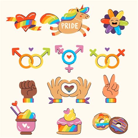 Free Vector Flat Pride Month Lgbt Elements Collection