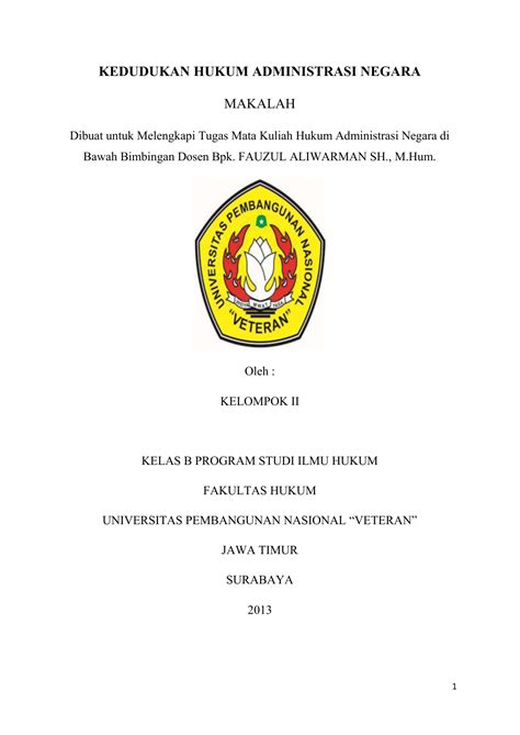 20 Contoh Judul Makalah Hukum Administrasi Negara My Makalah