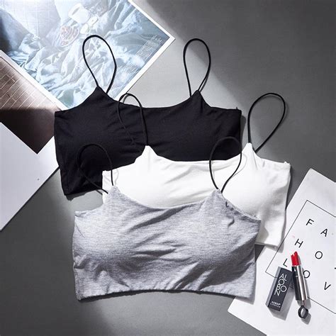 Women Fashion Strap Vests Sports Bra Cami Wrap Chest Soft Crop Top Tube