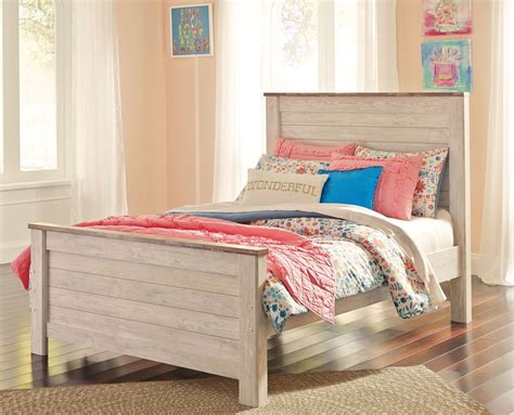 Willowton Whitewash Full Panel Bed From Ashley Coleman Furniture