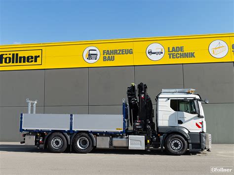 Plateau Aufbau Mit Frontkran Hiab X Hipro Ep Gf Llner