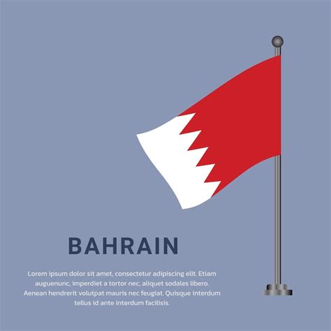 Premium Vector Illustration Of Bahrain Flag Template