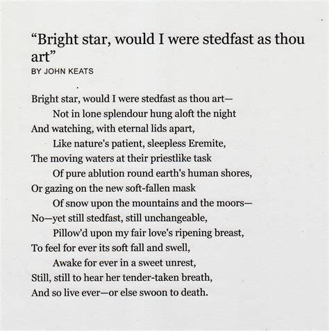 Bright Star John Keats 1795 1821 John Keats Star Poetry