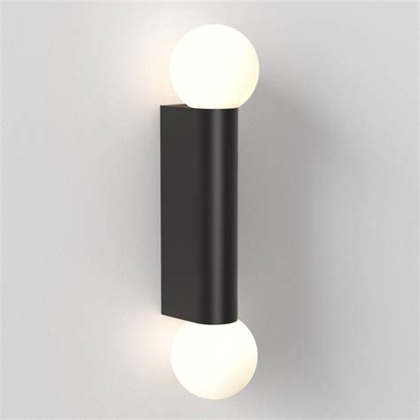 Astro Ortona Twin IP44 Bathroom Wall Light In Matt Black