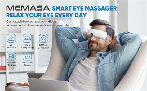 Memasa Eye Massager Ts For Women Bluetooth Music Heated And Compression Eye