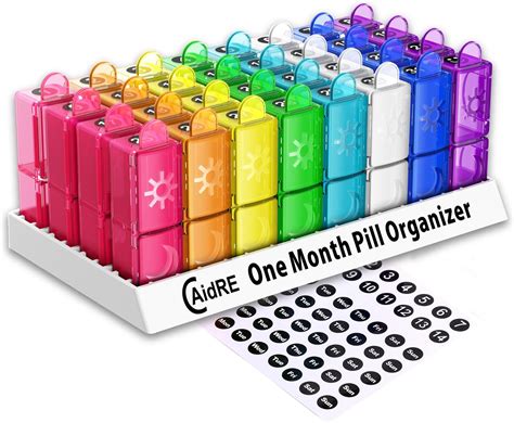 Amazon Xl Monthly Pill Organizer Times A Day Am Pm One Month