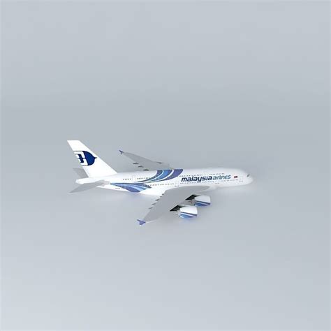 Malaysia Airlines Airbus A380 3d Model Cgtrader